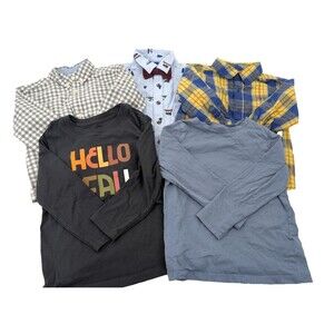 Boys Long Sleeve T-Shirt Bundle Lot Casual Dressy Plaid DKNY Old Navy Size 4T